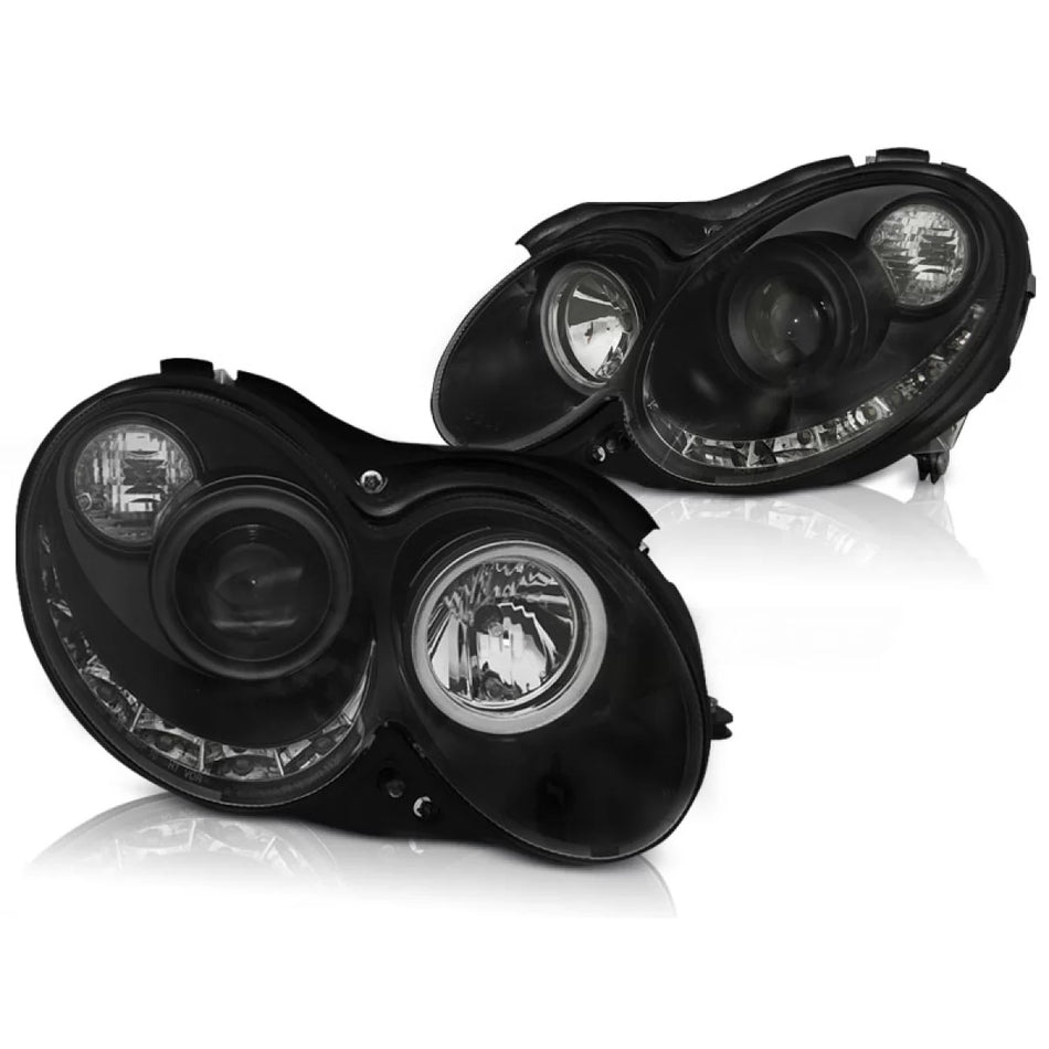 Fari Anteriori Daylight Neri per Mercedes Clk W209 03-10