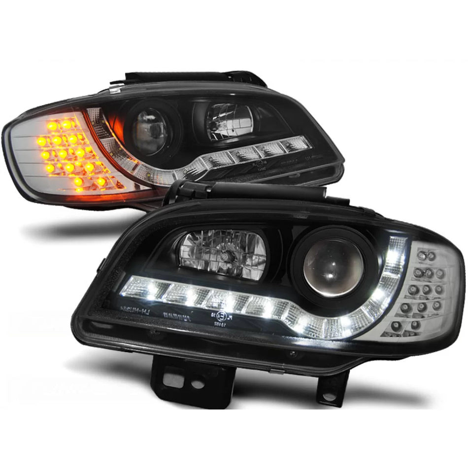 Fari Daylight Neri Anteriori per Seat Ibiza Cordoba 09.99-03.02