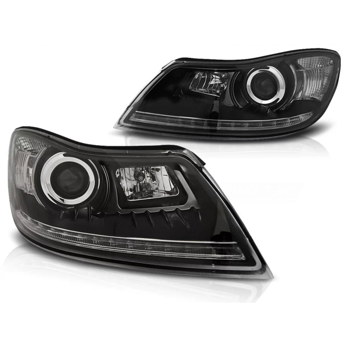 Fari Daylight Neri Anteriori per Skoda Octavia 09-12