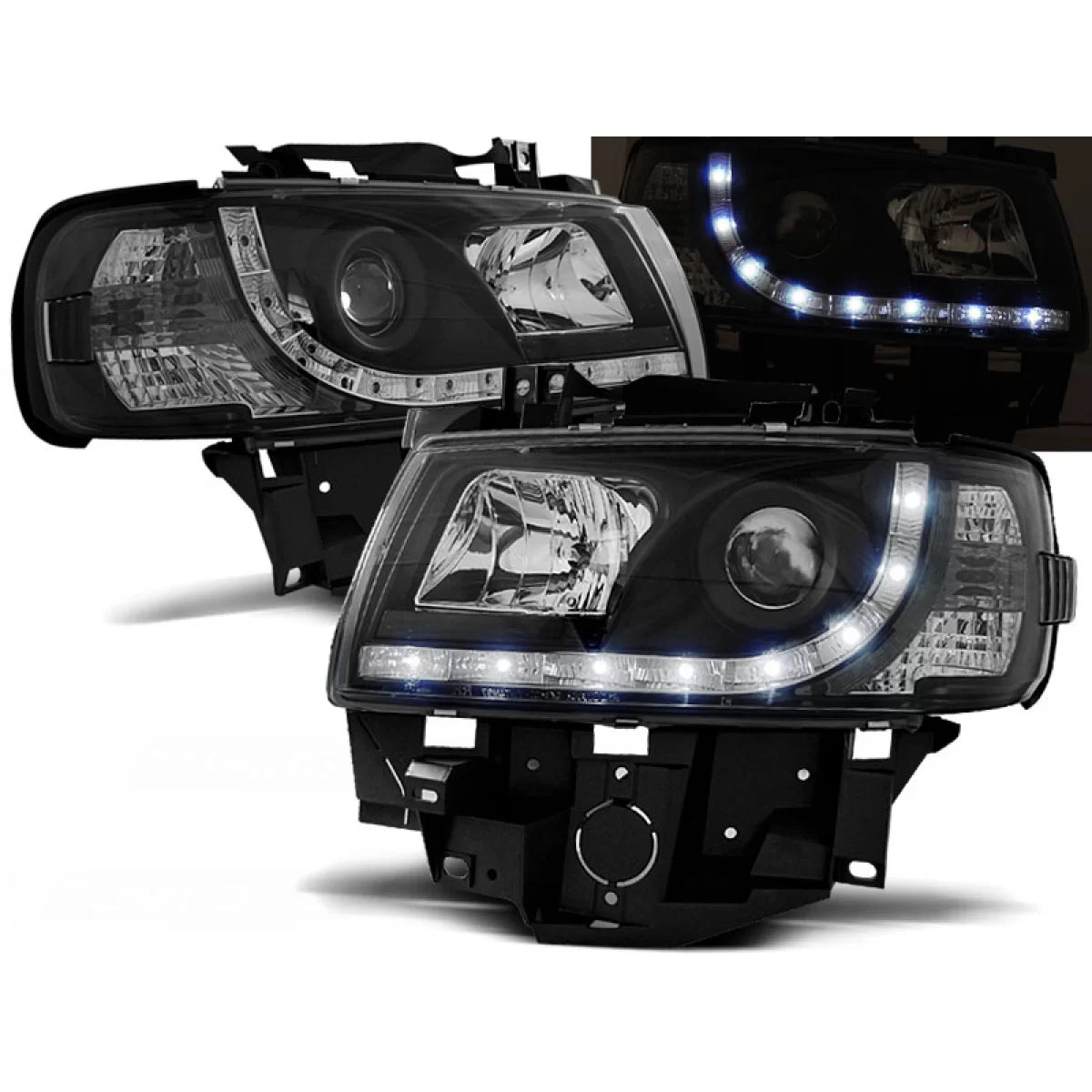 Fari Daylight Neri Anteriori per Volkswagen T4 Bus 08.96-03.03