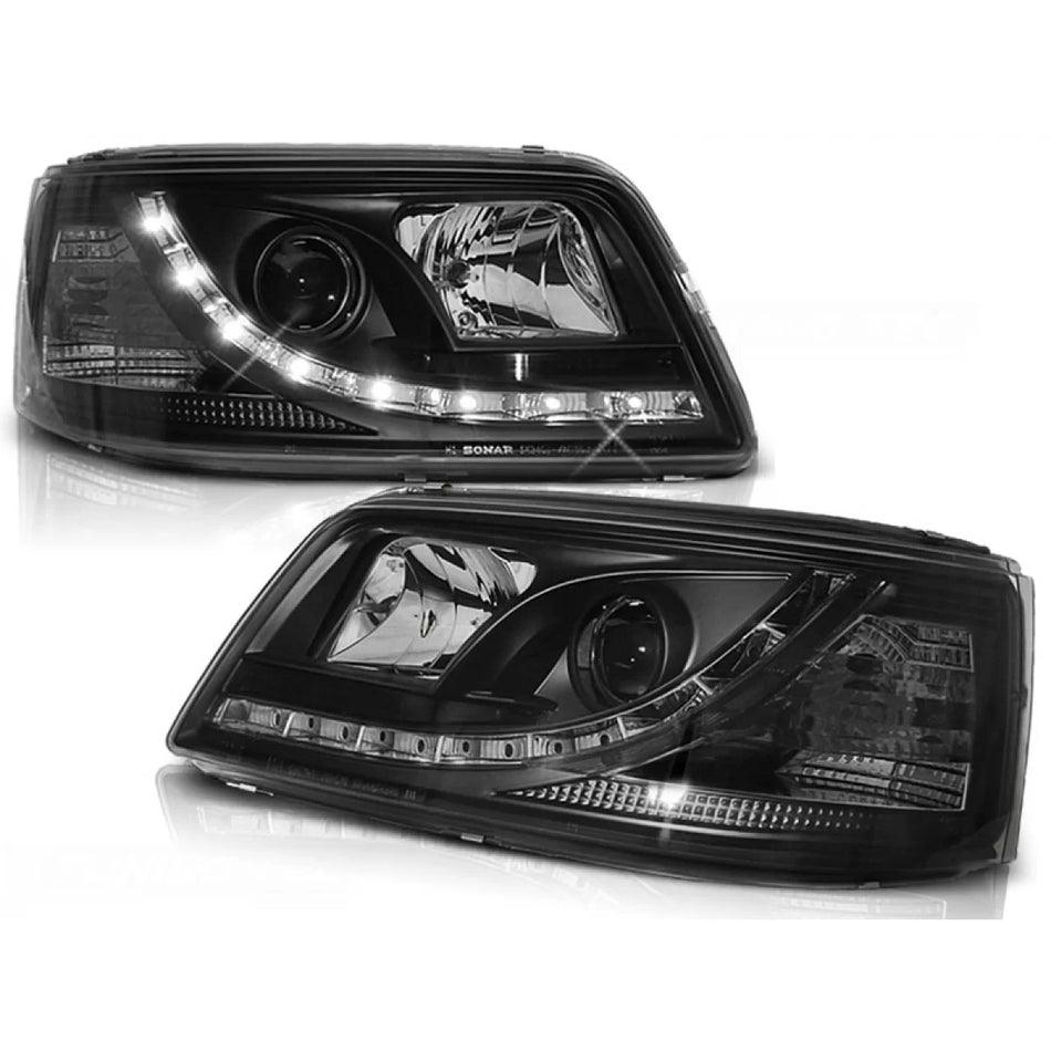 Fari Daylight Neri Anteriori per Volkswagen T5 04.03-08.09