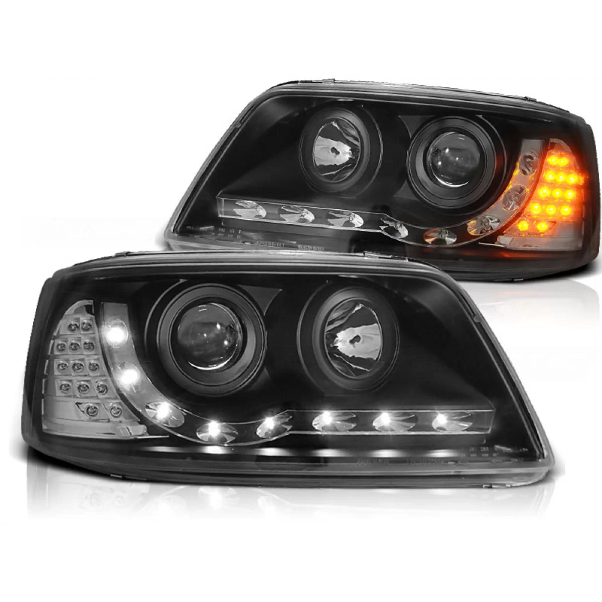 Fari Daylight Neri Anteriori per Volkswagen T5 04.03-08.09