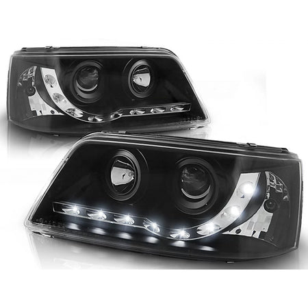 Fari Daylight Neri Anteriori per Volkswagen T5 04.03-08.09