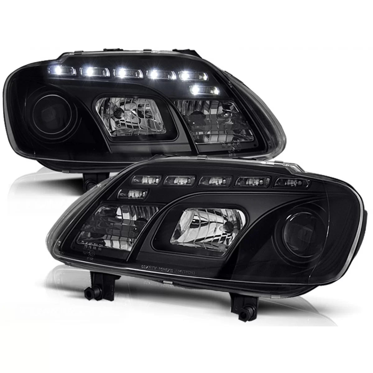 Fari Daylight Neri Anteriori per VW Touran 02.03-10.06 Caddy