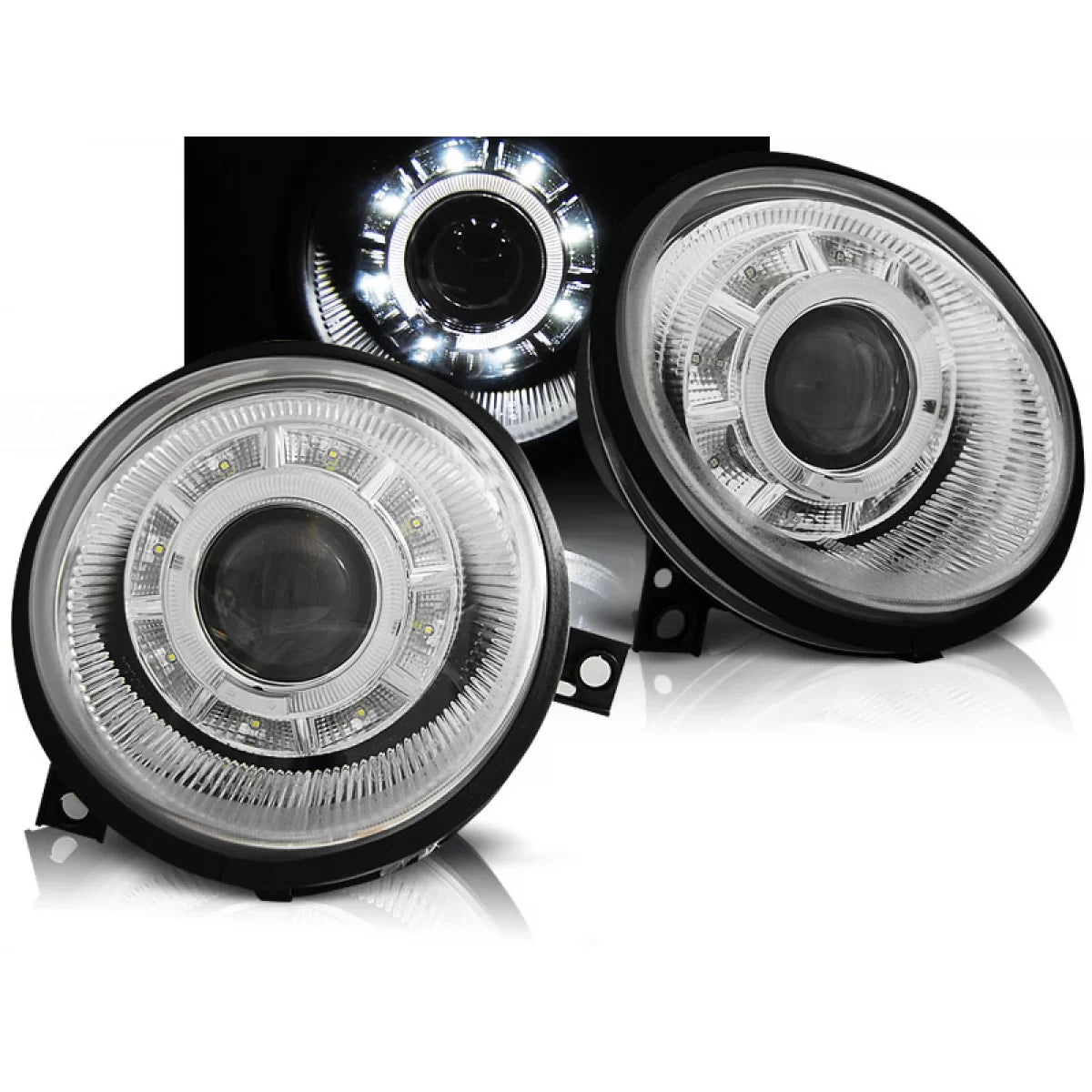 Fari Daylight Cromati Anteriori per Volkswagen Lupo 98-05