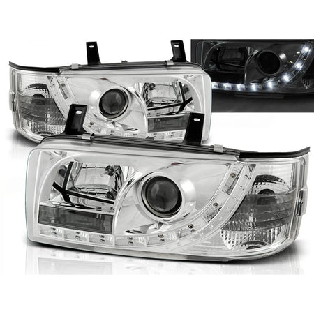 Fari Daylight Cromati Anteriori per Volkswagen T4 Transporter 90-03.03