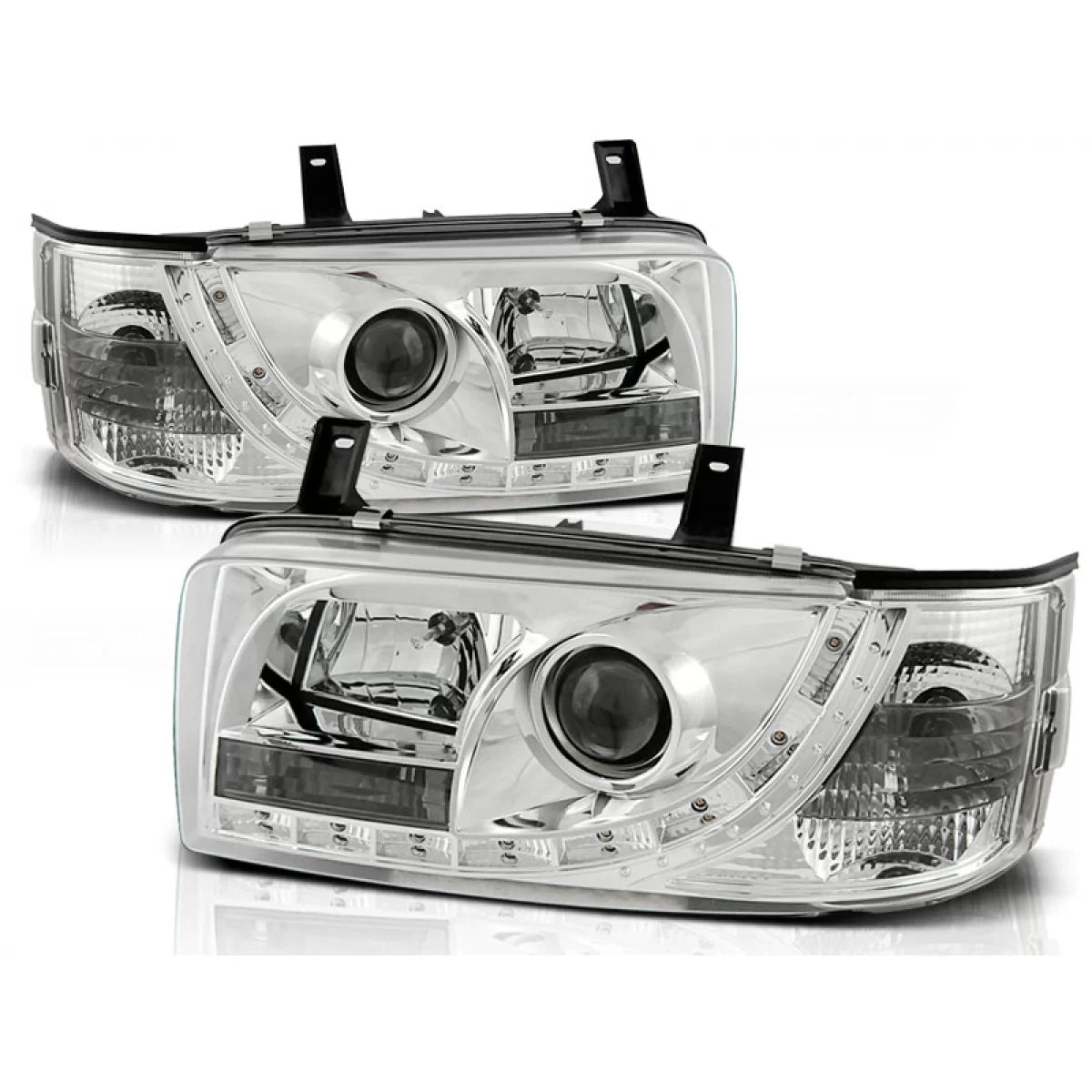 Fari Daylight Cromati Anteriori per Volkswagen T4 Transporter 90-03.03
