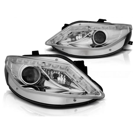 Fari Daylight Cromati con Indicatori LED per Seat Ibiza 6J 06.08-12
