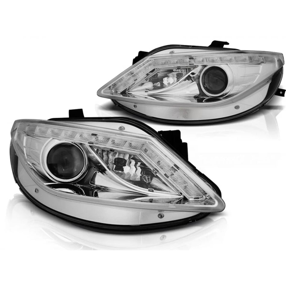 Fari Daylight Cromati con Indicatori LED per Seat Ibiza 6J 06.08-12