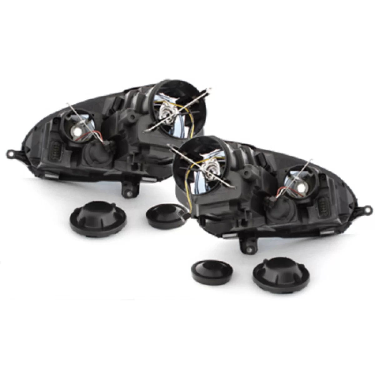 Fari Anteriori Neri Sinistri LHD per VW Golf V 5 Jetta 2003-2009 GTI Look