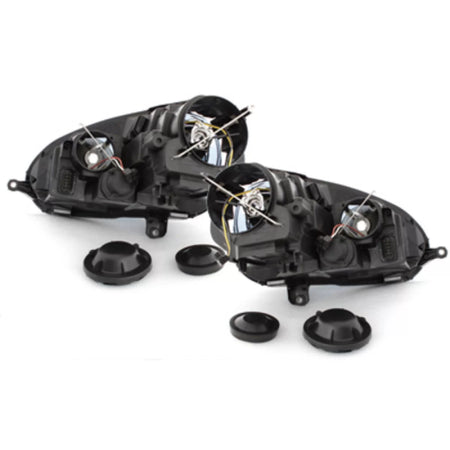 Fari Anteriori Neri Sinistri LHD per VW Golf V 5 Jetta 2003-2009 GTI Look