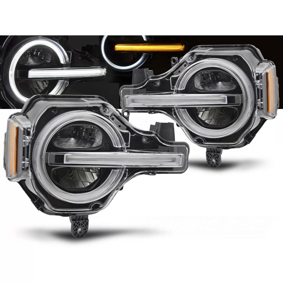 Fari Full LED con Luci Diurne Neri per Ford Bronco 21-24