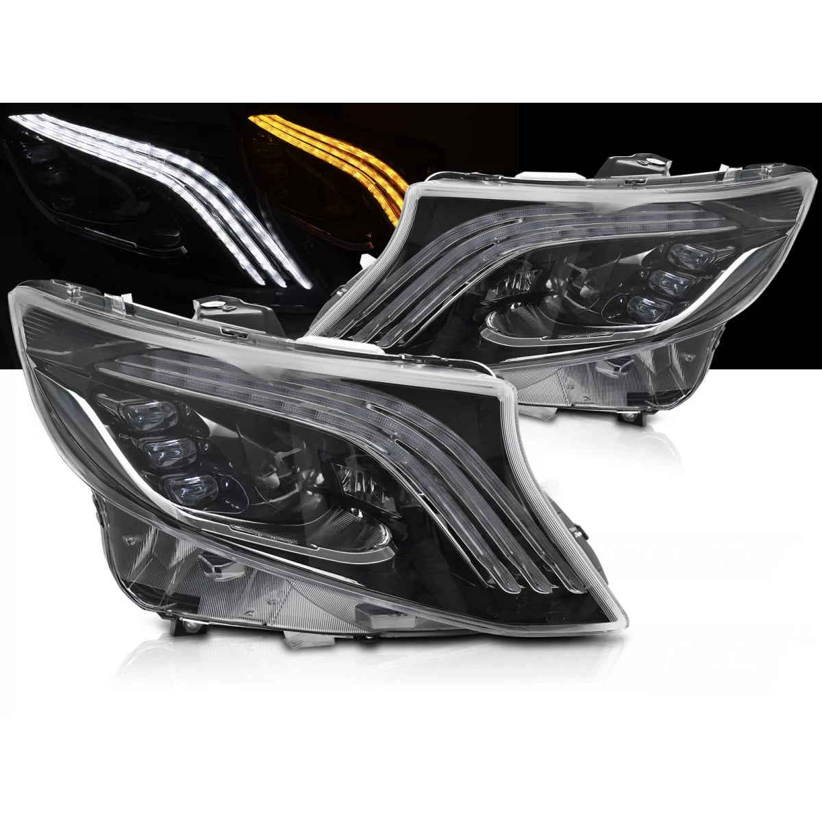 Fari Full LED con Luci Diurne Sequenziali Anteriori per Mercedes Vito Classe V