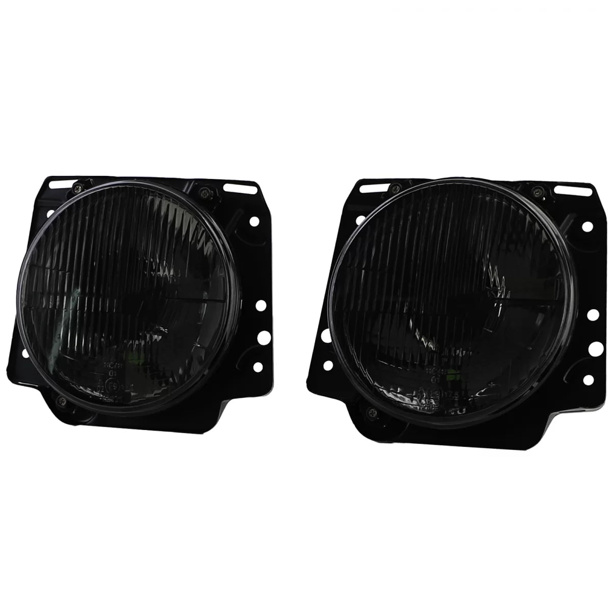 Fari Anteriori H4 Fumé con Griglia per Volkswagen Golf 2 83-91