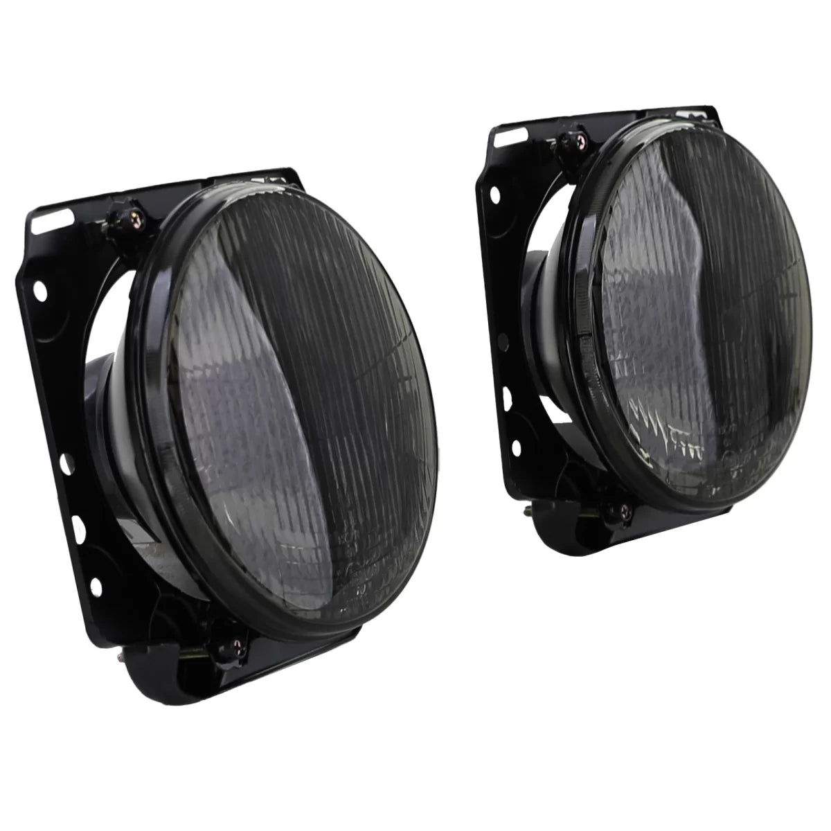 Fari Anteriori H4 Fumé con Griglia per Volkswagen Golf 2 83-91