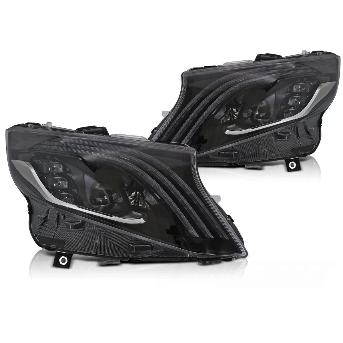 Fari LED Neri Anteriori per Mercedes Classe V Vito W447 2014-2023