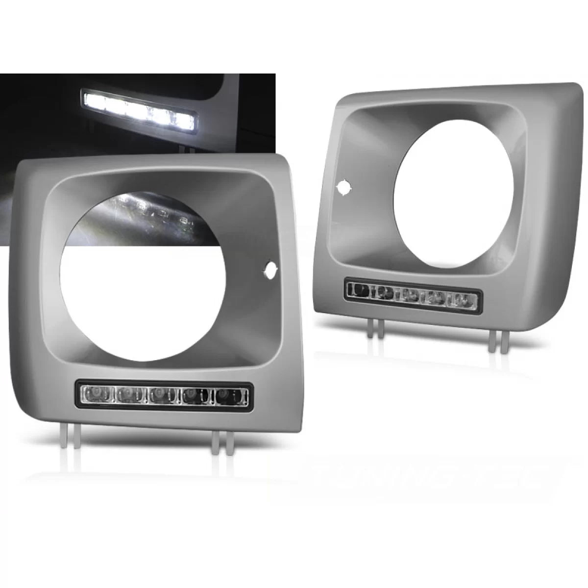 Fari LED DRL Argento Anteriori per Mercedes W461 01-12