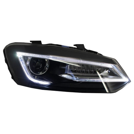 Fari LED Xenon Devil Eye Anteriori Sinistri per VW Polo 6R 6C 61 2011-2017 LHD