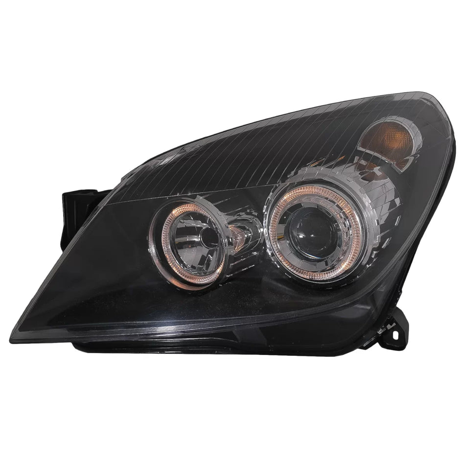 Fari Anteriori Angel Eyes Neri per Opel Astra H 2004-2009