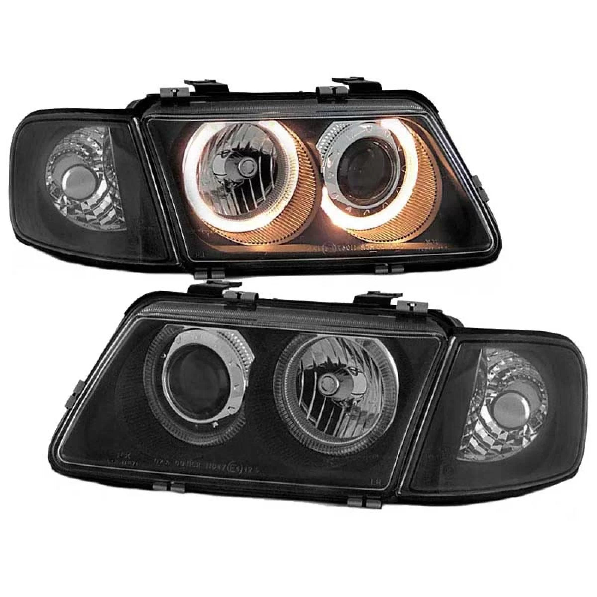 Fari Anteriori Angel Eyes Neri H7 per Audi A3 8L 96-00