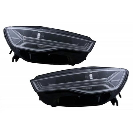 Fari Anteriori Full LED Matrix con Segnale Dinamico Neri per Audi A6 4G C7