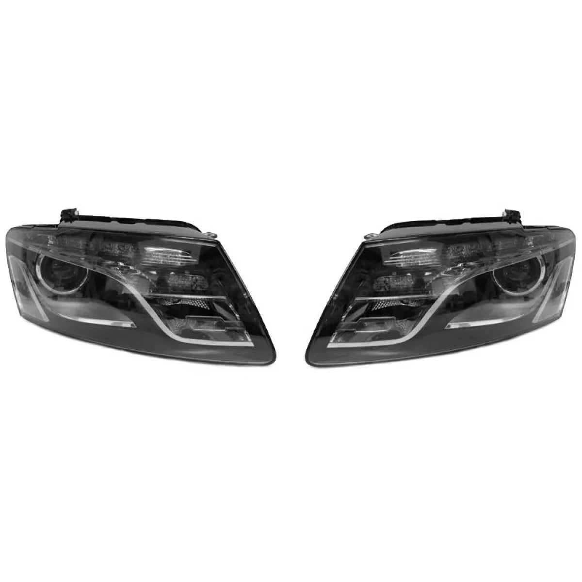 Fari Anteriori con Luci Diurne H7 Neri con Motorino Audi Q5 8R 08-12