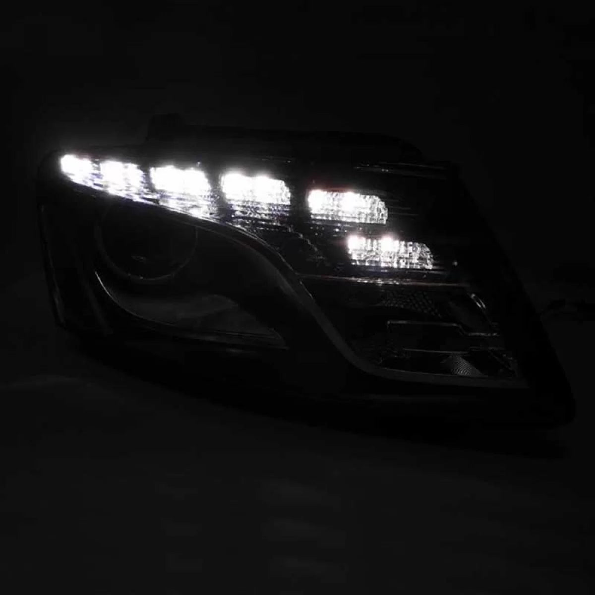Fari Anteriori con Luci Diurne H7 Neri con Motorino Audi Q5 8R 08-12