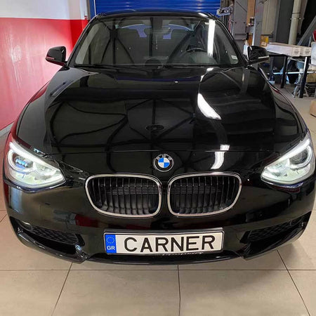Fari Anteriori LED Angel Eyes Neri H7 con Motor BMW 1 F20 F21 11-14
