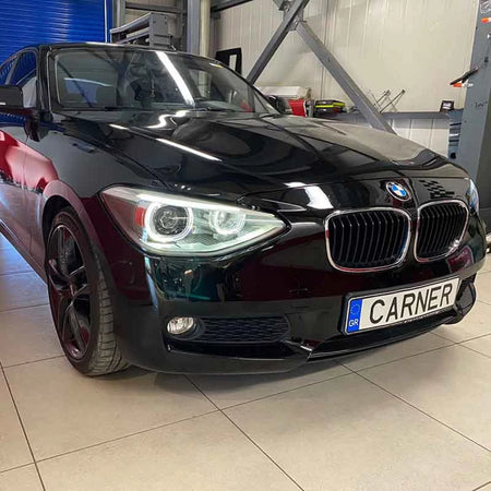 Fari Anteriori LED Angel Eyes Neri H7 con Motor BMW 1 F20 F21 11-14