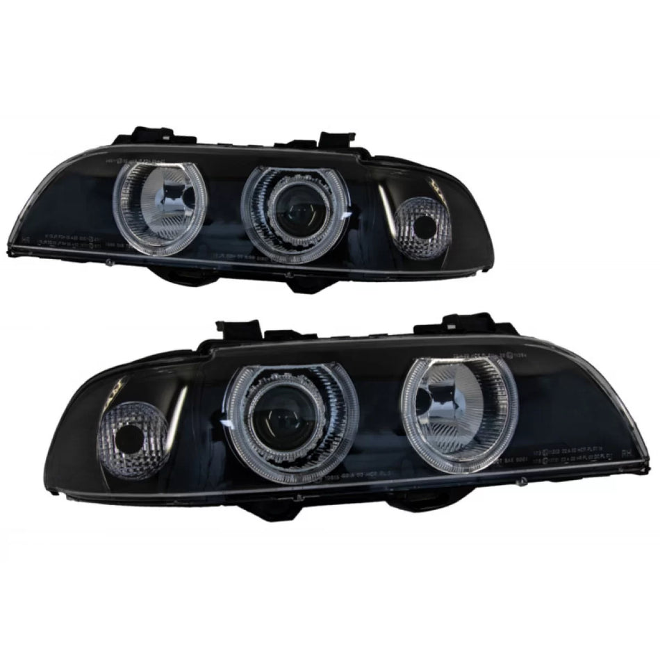 Fari Anteriori Angel Eyes Facelift LCI Nero Grigio H7 BMW 5 E39 95-03