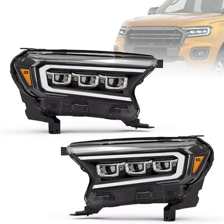 Fari Anteriori Full LED con DRL Dinamico e Motor Ford Ranger 15-20