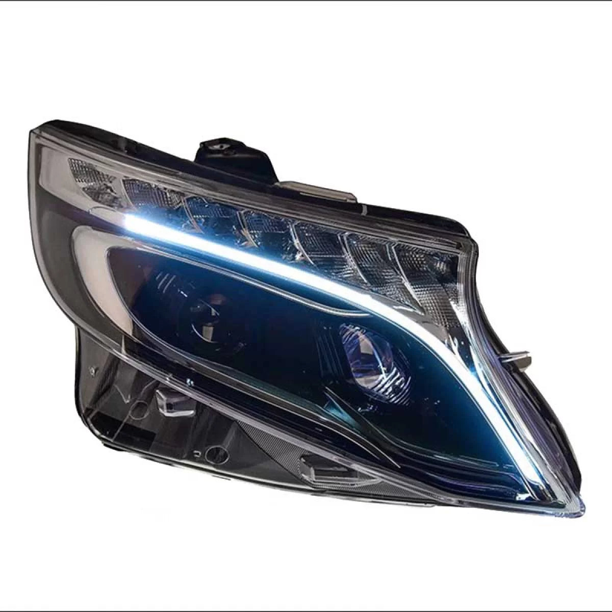 Fari Anteriori con DRL LED e Segnale Dinamico Neri con Motorino Mercedes Vito
