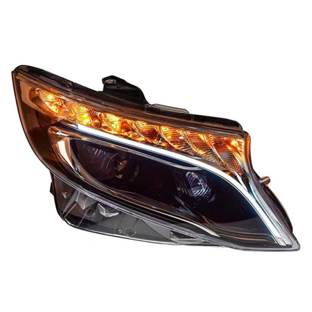 Fari Anteriori con DRL LED e Segnale Dinamico Neri con Motorino Mercedes Vito