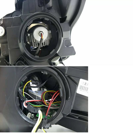 Fari Anteriori con DRL LED e Segnale Dinamico Neri con Motorino Mercedes Vito