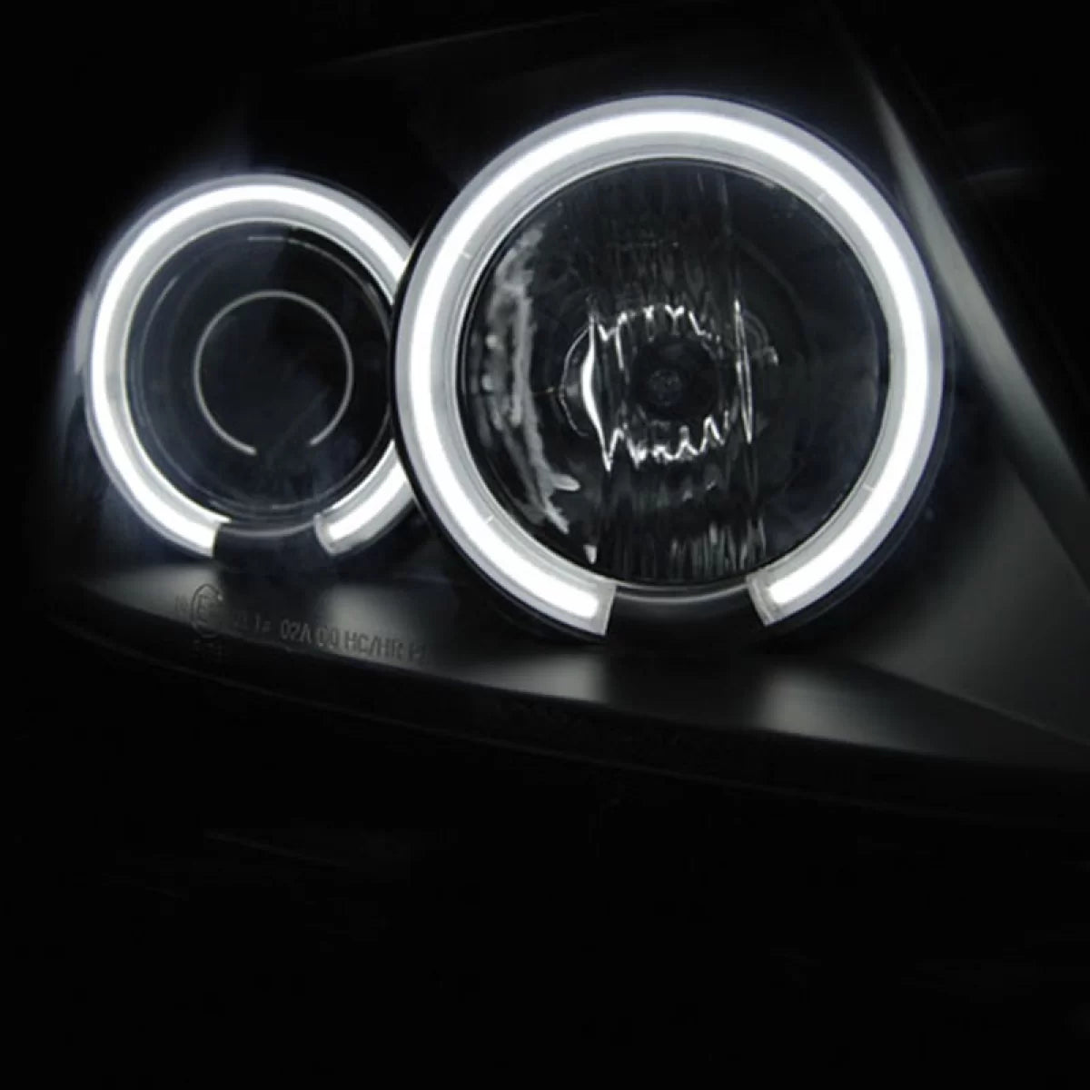 Fari Anteriori Neri CCFL Angel Eyes H1 per Suzuki Swift 05-10