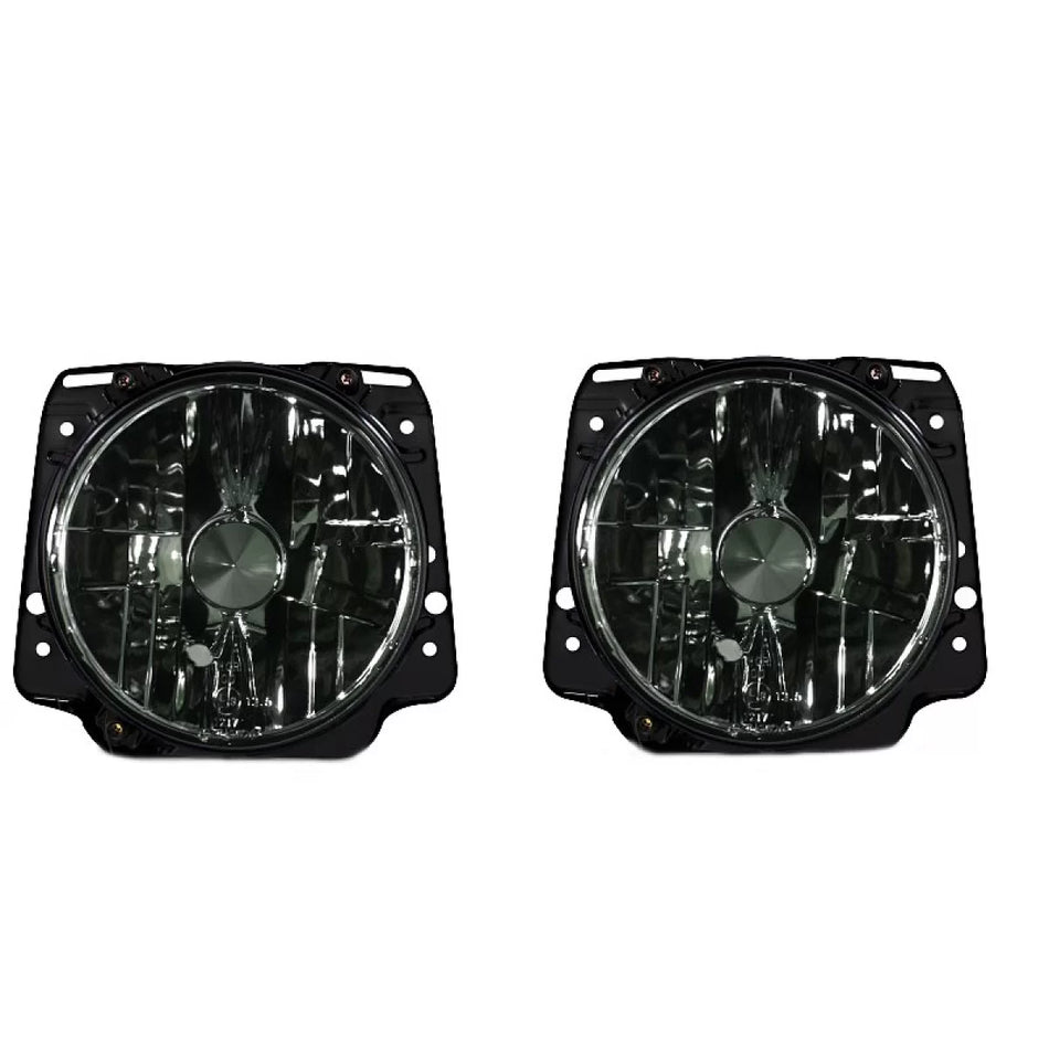 Fari Anteriori Fumé Vetro Chiaro H4 Manuali per Volkswagen Golf 2 83-92