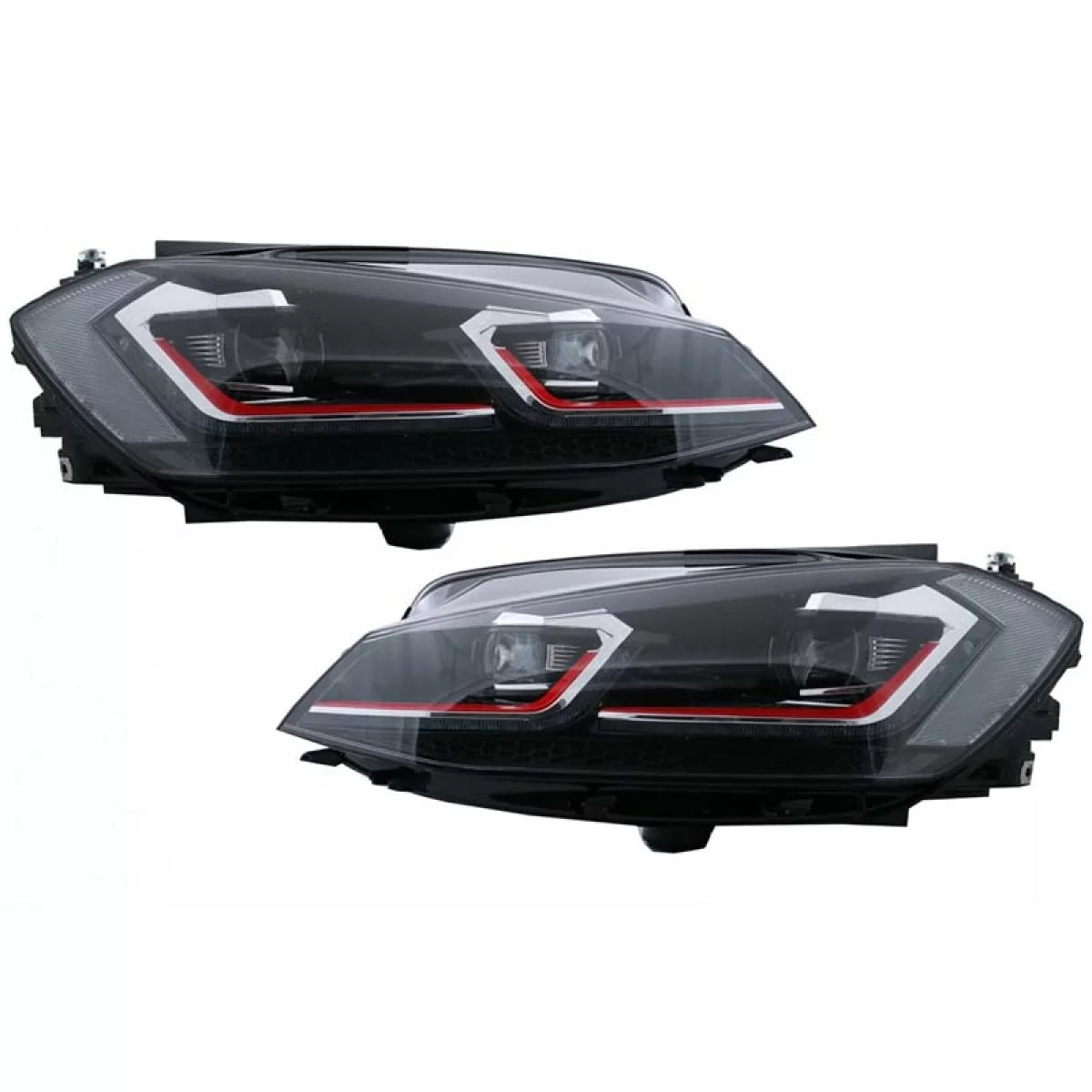 Fari Anteriori Set con DRL e Frecce Dinamiche VW Golf 7.5 17-19 Facelift H7