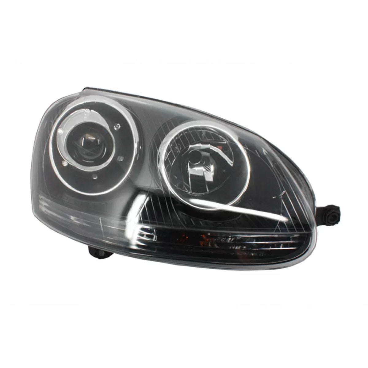 Fari Anteriori Neri con Proiettore H7 per Volkswagen Golf V 03-08 GTI R32