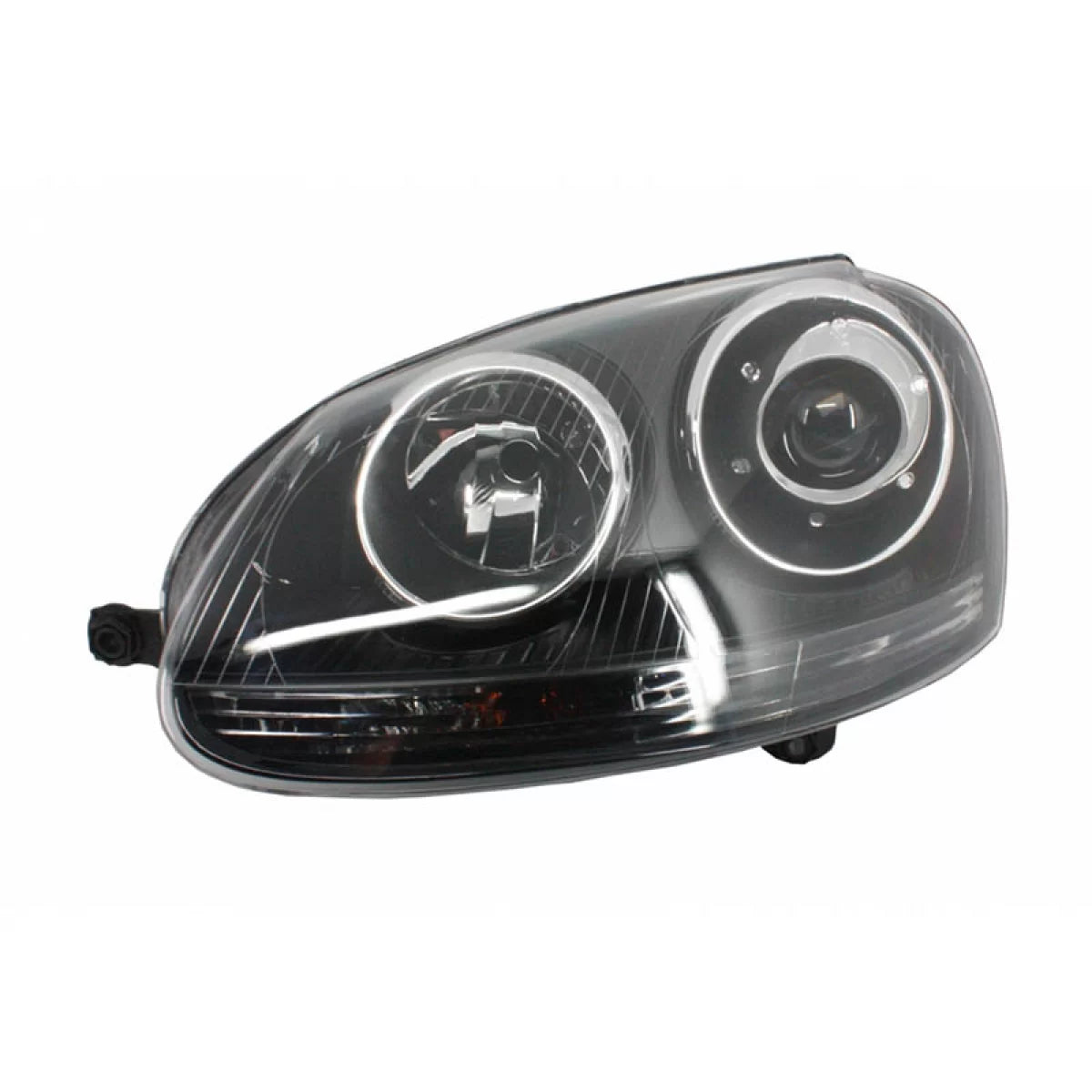 Fari Anteriori Neri con Proiettore H7 per Volkswagen Golf V 03-08 GTI R32