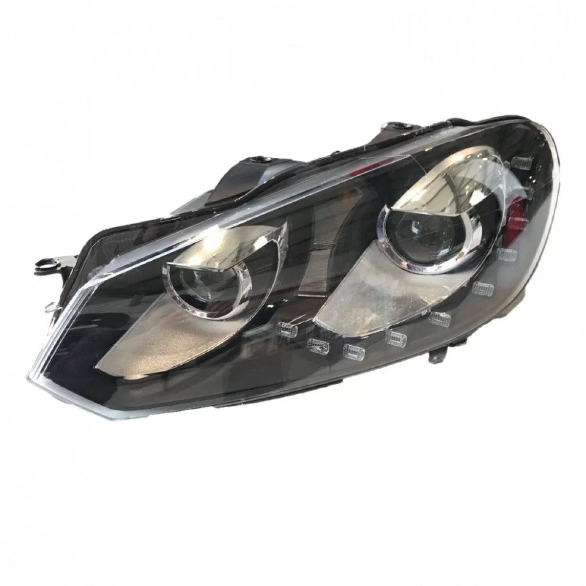 Fari Anteriori Neri H7 con Motore per Volkswagen Golf Vi 08-12 Gtir20