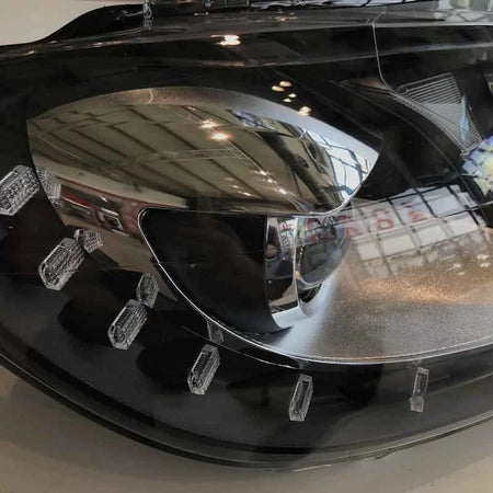 Fari Anteriori Neri H7 con Motore per Volkswagen Golf Vi 08-12 Gtir20
