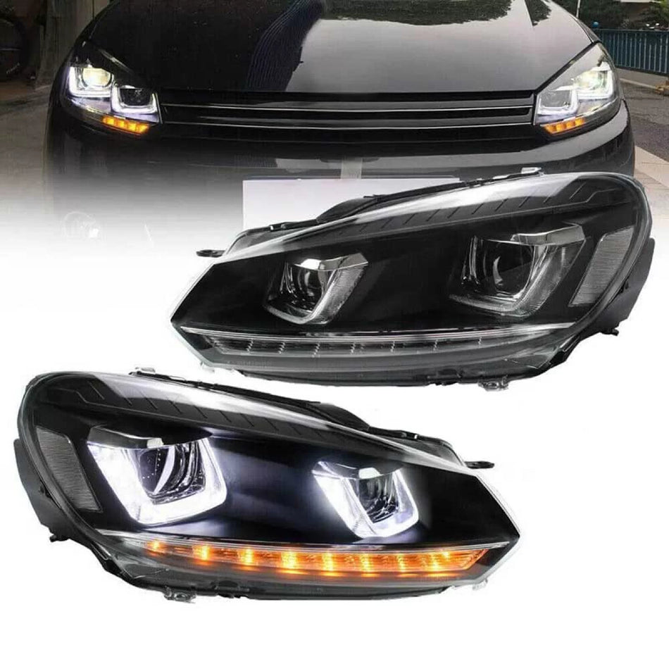 Fari Anteriori con Luci Diurne e Indicatori Dinamici VW Golf Vi 08-12 H7/h7