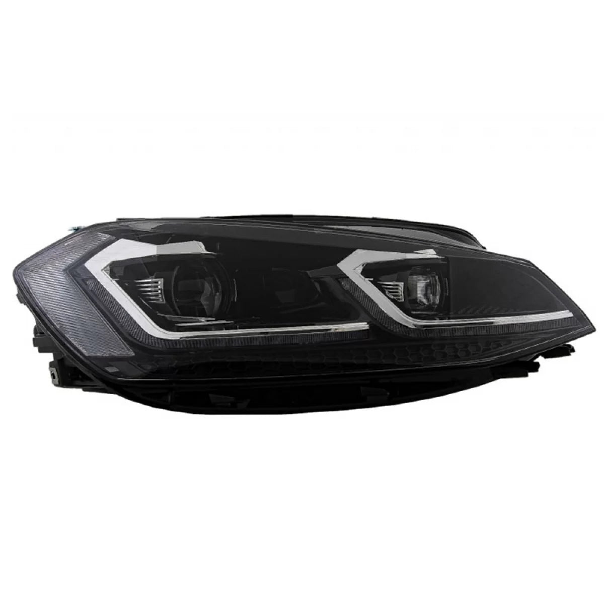 Fari Anteriori Set Nero Argento H7 con Motorino VW Golf Vii 12-17 Look 7.5 GTI