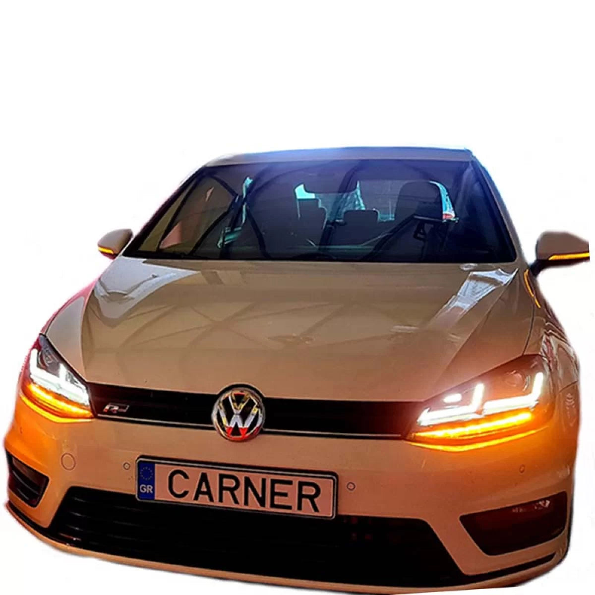 Fari Anteriori Full LED e Alogeni Neri per Volkswagen Golf Vii 12-17