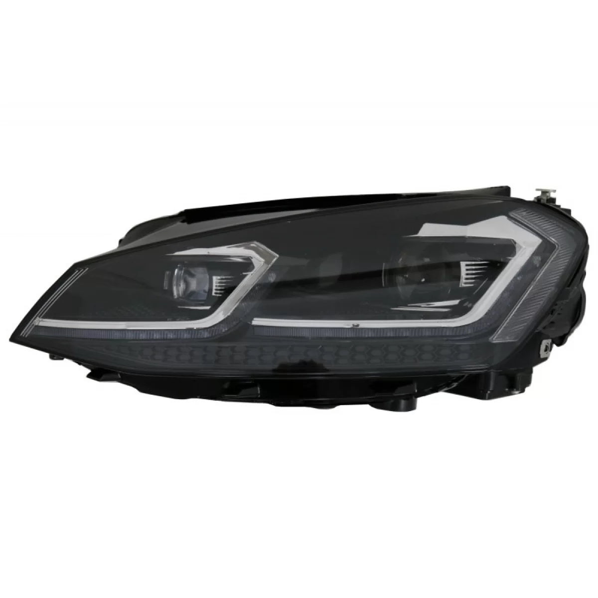 Fari Anteriori Set Nero Argento H7 con Motorino VW Golf Vii 12-17 Look 7.5 GTI