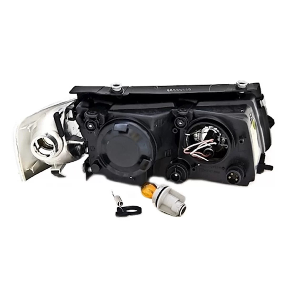 Fari Anteriori Angel Eyes Cromati H7 per Volkswagen Passat 3B 96-00