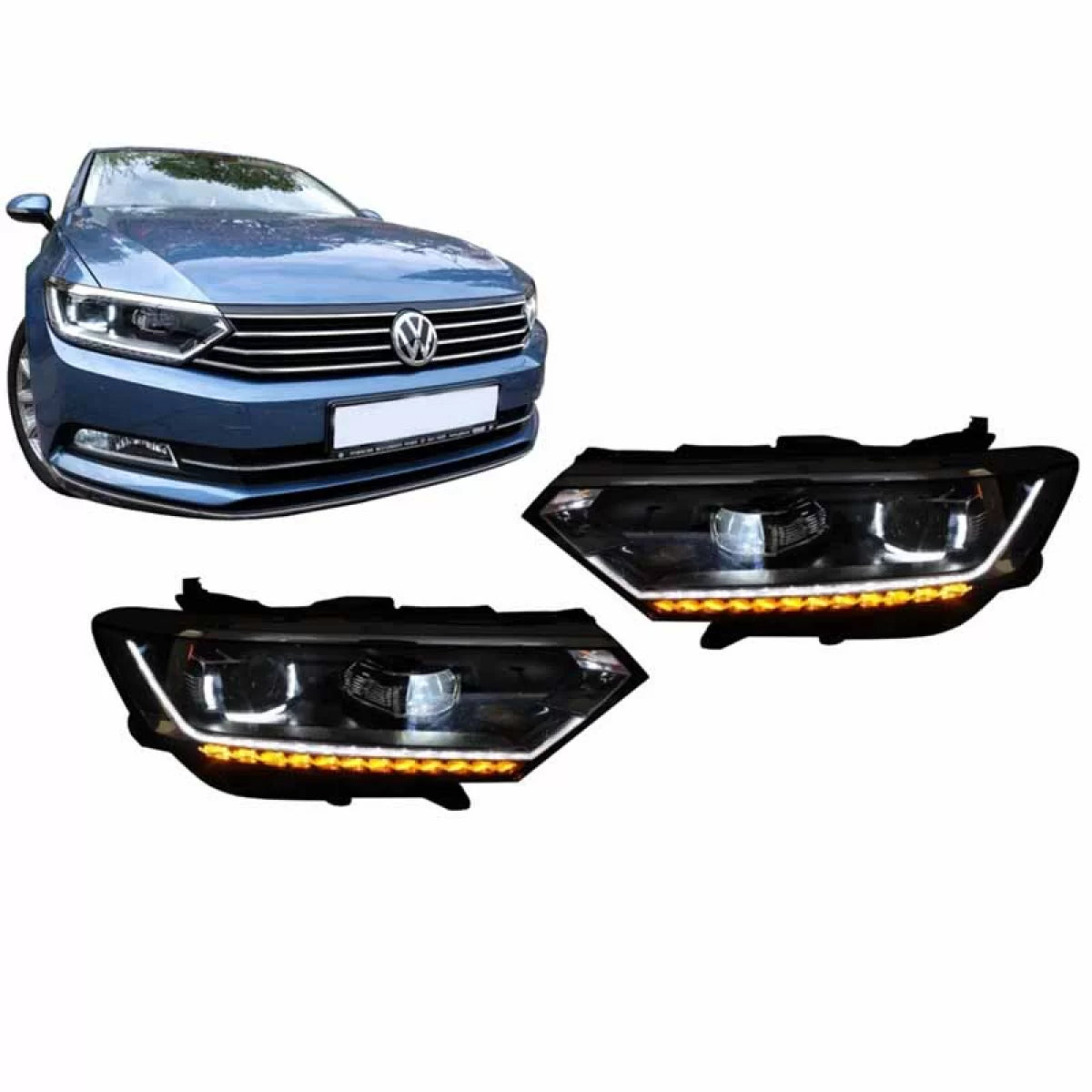 Fari Anteriori Full LED Matrix con Segnale Dinamico R-line VW Passat B8 15+
