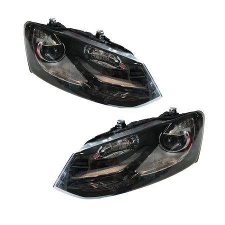 Fari Anteriori con Motore DRL GTI R-look Nero/argento H7 per VW Polo 6r/6c 09-17