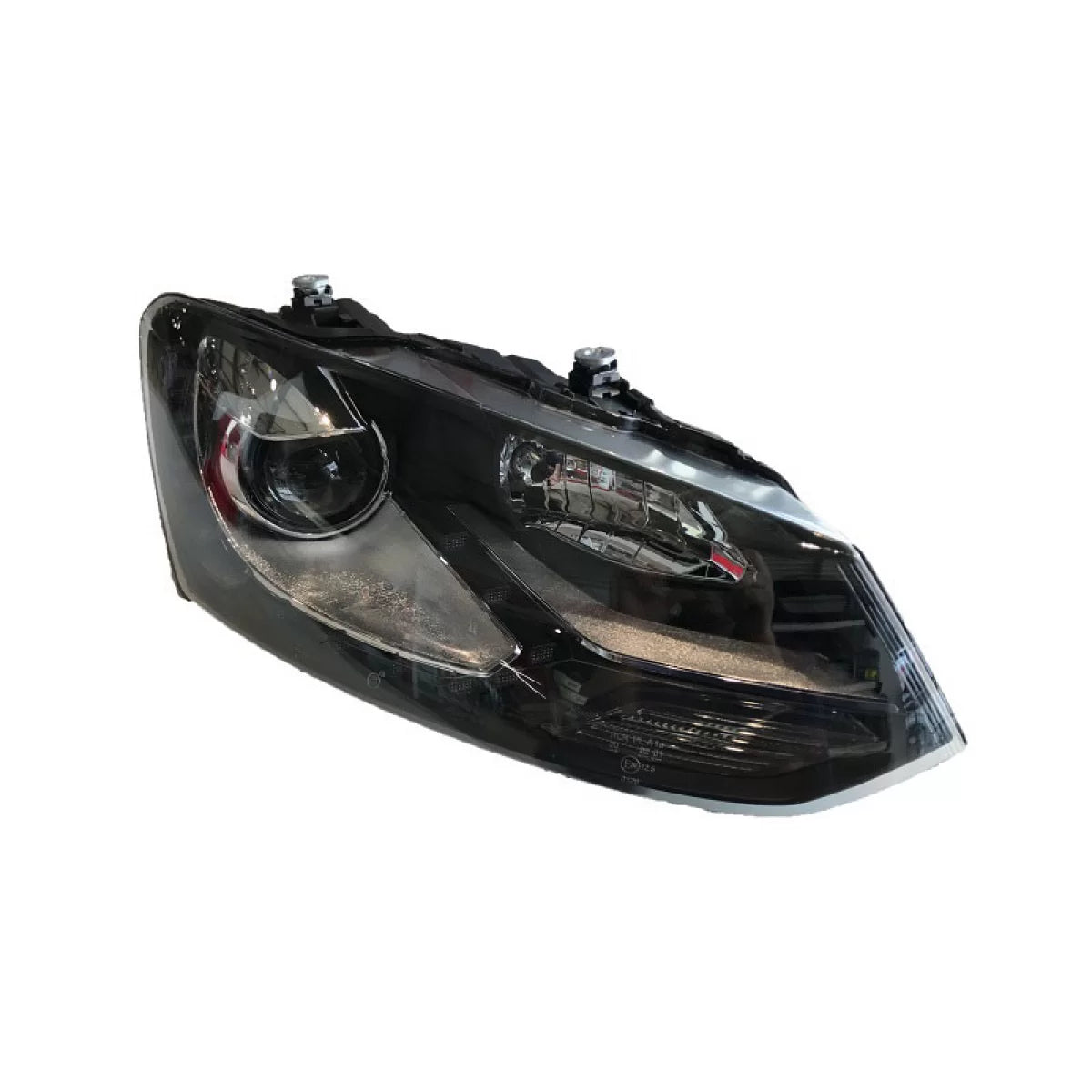 Fari Anteriori con Motore DRL GTI R-look Nero/argento H7 per VW Polo 6r/6c 09-17