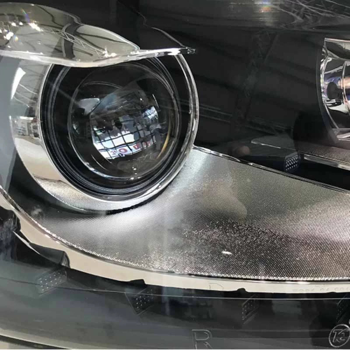 Fari Anteriori con Motore DRL GTI R-look Nero/argento H7 per VW Polo 6r/6c 09-17